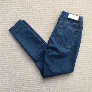 Re/done Originals High Rise Crop Stretch Jeans